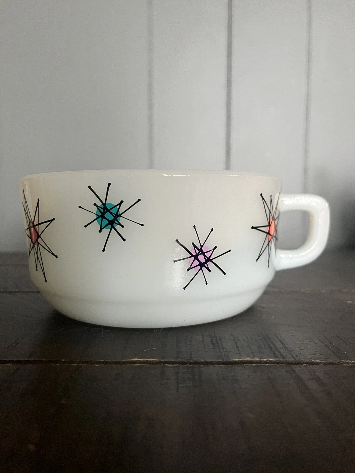 Vintage Anchor Hocking Soup Bowl With Starburst Decal