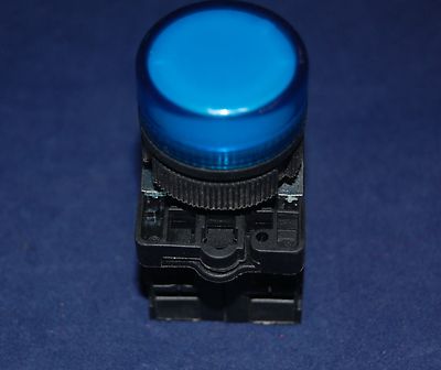 1PC 22MM BLUE LED Pilot Fits XB2-EV66 direct BA9S 220V AC LED Blub included