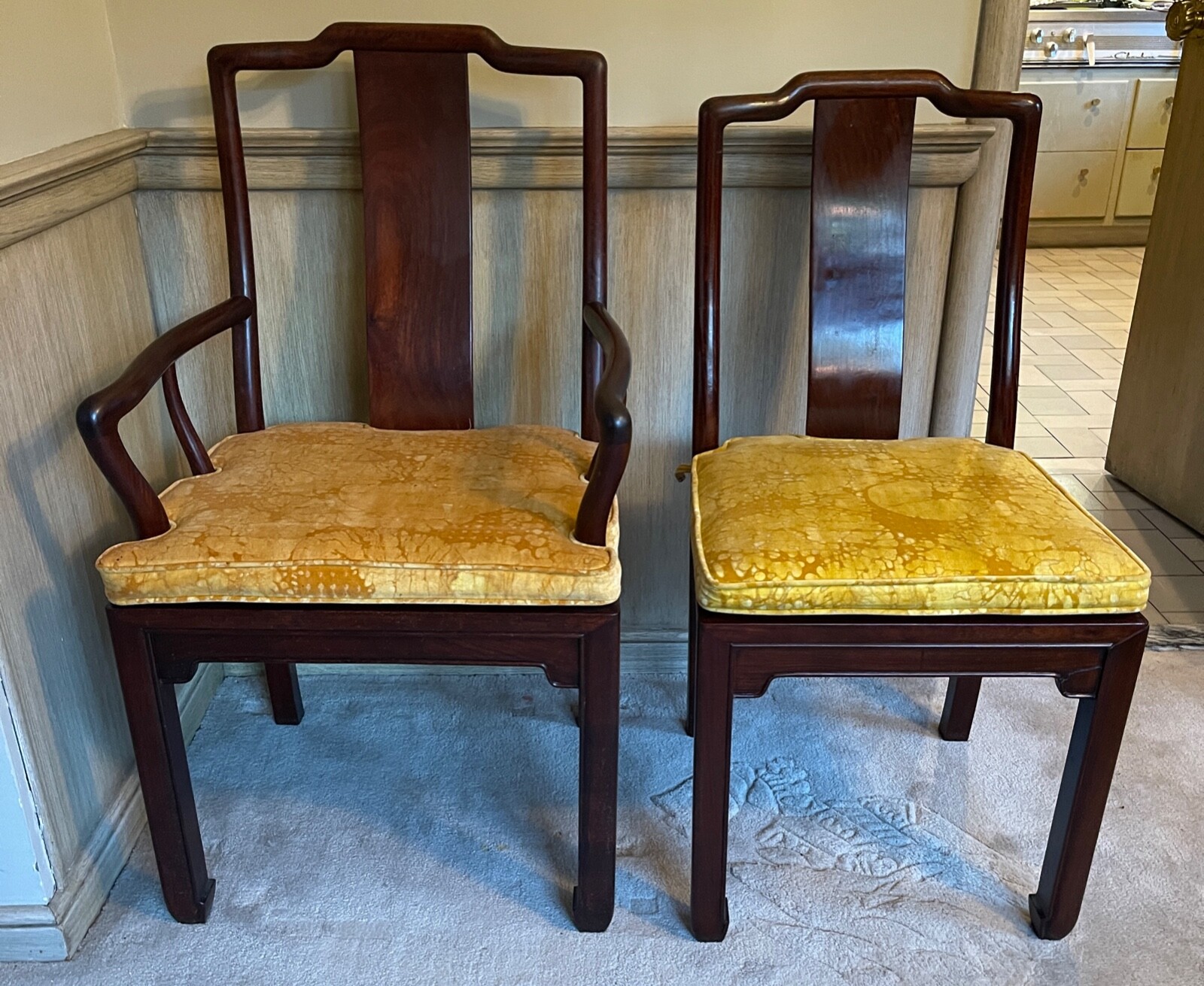 Chinese Rosewood Dining Table Set with Extender Pads Local Pickup