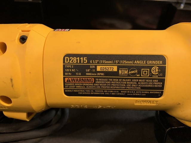Dewalt Grinder Heavy Duty D28115 4-1/2 