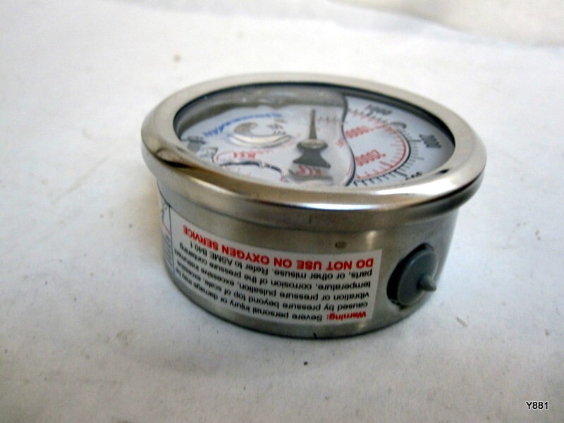 MEASUREMAN 2-1/2" Dial Size 0-1000PSI/7000PKA 304 stainless steel case