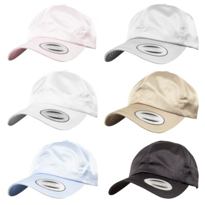 Yupoong Low Profile Satin Cap Classic Shape Strap Curved Visor Dad Ladies Kappe 