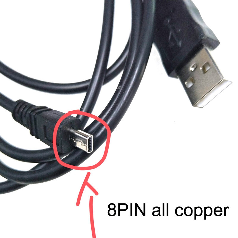 8-Pin USB-Kamerakabel 150 Cm – UC-E6 Kompatibel Mit Olympus, Nikon, Sony, Panasonic, Fuji Uvm.