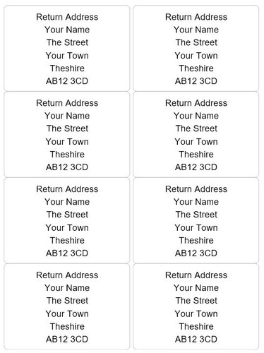 Personalised Address Labels / Stickers Pre Printed Various Sizes 2-65 Per Sheet - Picture 3 of 10
