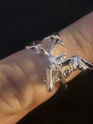 925 Sterling Silber Ring Fliegender Drache OS verstellbar