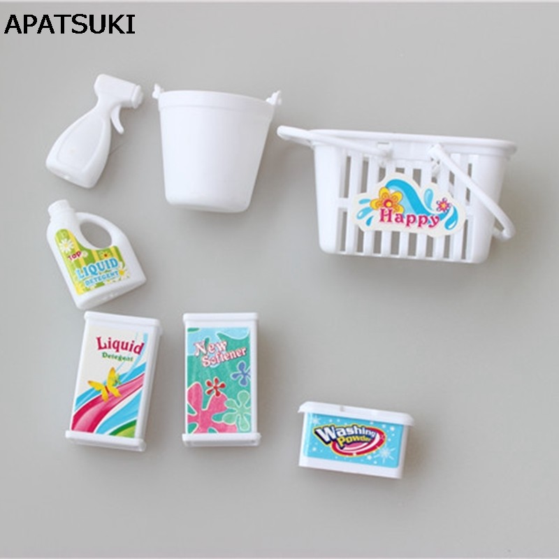 7pcs/lot Mini Doll Accessories For 1/6 Doll House Plastic Educational