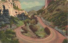Bird's Eye View of Williams Canon, Cave of the Winds, Manitou, Colorado Postcard