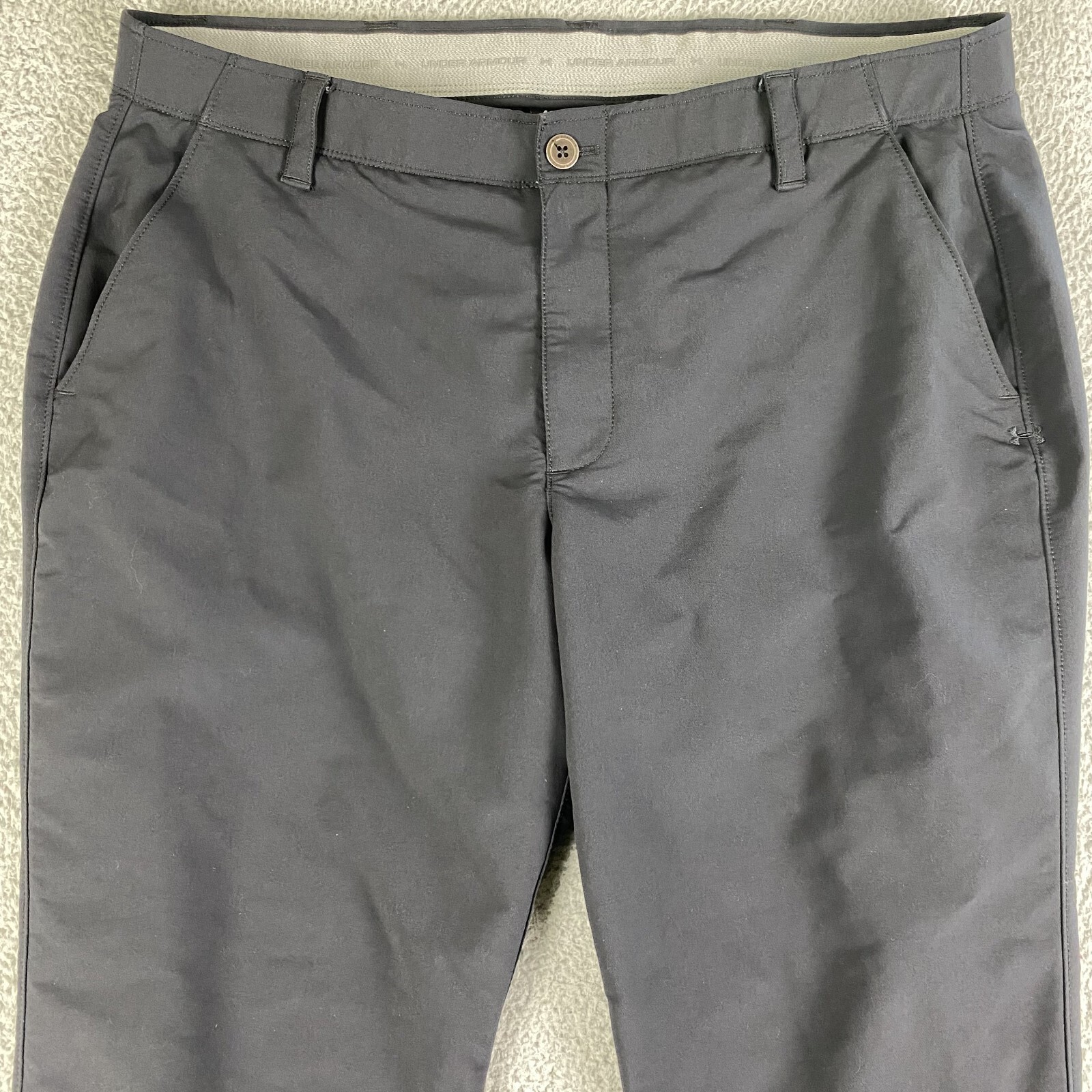 Under Armour Pants Mens 40x32 Black Match Play Chino Performance Golf Preppy