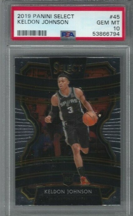 2019 PANINI SELECT #45 KELDON JOHNSON PSA 10 GEM MINT RC ROOKIE SPURS