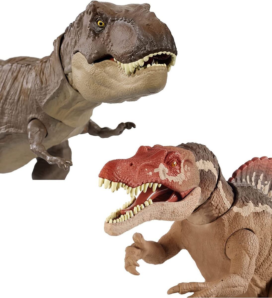 MATTEL JURASSIC WORLD T-REX 50cm VS. CONTRE SPINOSAURUS 54cm MATTEL JURASSIC WORLD T-REX 50cm VS. CONTRE SPINOSAURUS 54cm