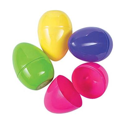 Large Easter Eggs - Set of 12 in assorted colors - 6 inch in size - Egg Hunt ...