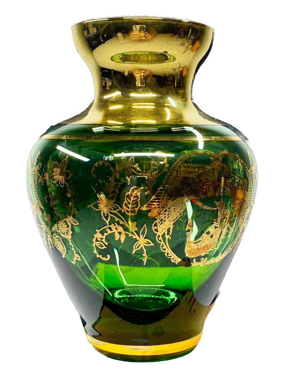 VTG Arti Veneziane Alla Guidecca Handblown Emerald Green Murano