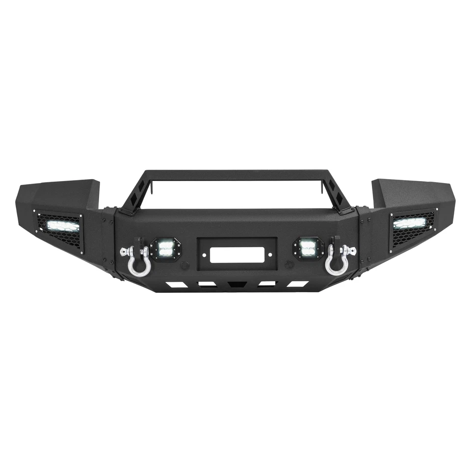 For GMC Sierra 2500HD/ 3500HD 11-14 Steel Front Bumper w/Winch Plate LED Light Foto 4 de 4