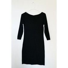 GAP Black 3/4 Sleeve Comfy Shift Knee-Length Dress Size XS