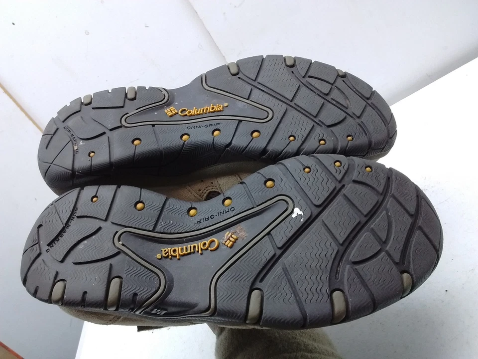 Columbia Mujeres Cuero Tostado Mules Sin Cordones Informales Slides Sandalias Zapatos 7.5M 38.5 Foto 4 de 4