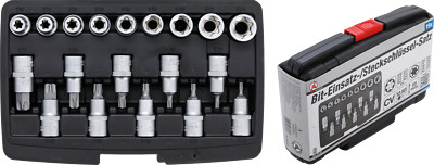 BGS 19x Torx Nüsse E10-24 Bit T20-T70 innen außen T E Profil Bit Einsatz Torxnuß