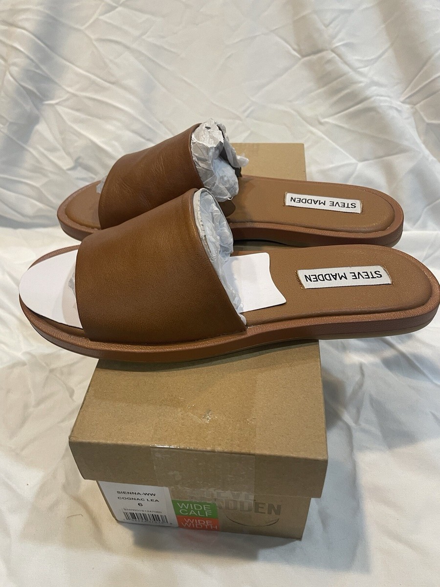 Woman's Sandals Steve Madden Sienna Sandal, Size WW, Color Cognac