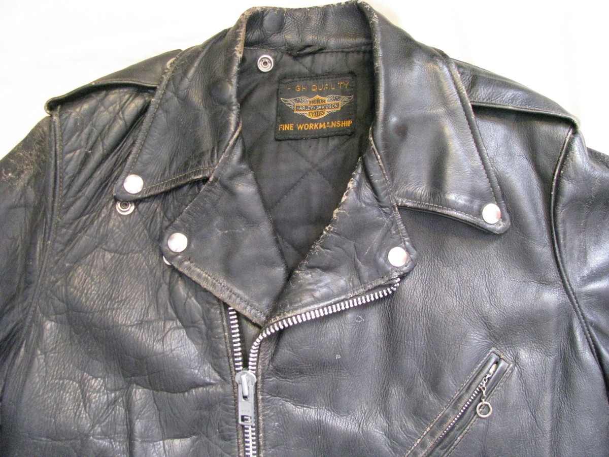 Harley Davidson Leather Jacket Panhead Hydra Glide 1950s Police