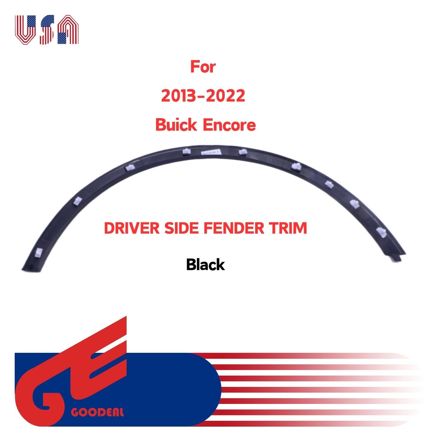 Front Right Wheel Fender Flare Molding Trim For 2013-2022 Buick Encore – Black ABS