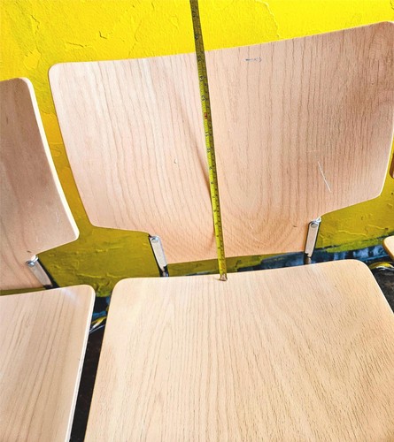 LOT of 8 KUSCH+CO 2000s RETRO LOOK HOT MOULDED PLYWOOD STACKING CHAIRS FREE SHIP - Picture 15 of 21