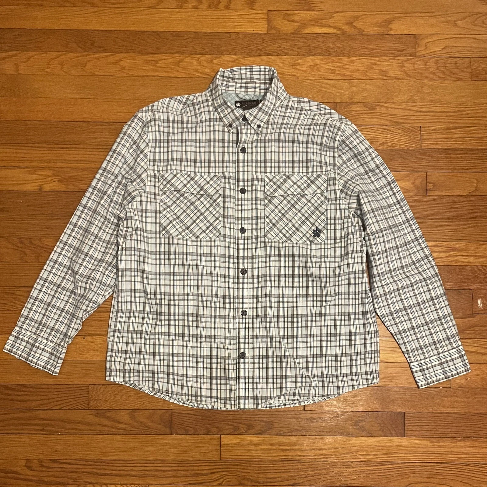Duluth Trading Alaskan Hardgear Sockeye Long Sleeve Fishing Shirt Mens XL Plaid