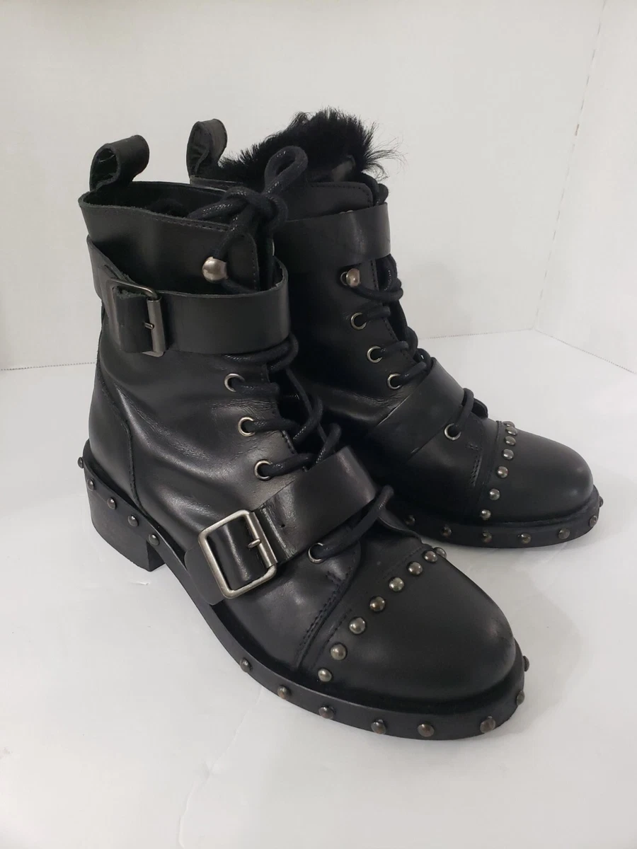 Zara studded biker clearance boots