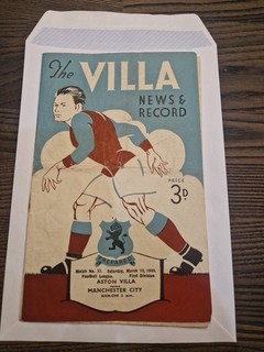 Aston Villa V Manchester City League Div 1 12/3/1949