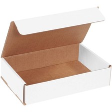 9x6x2" White Corrugated Mailers Pack of 50 Recycled Cardboard Shipping Boxes