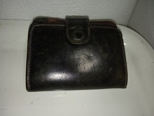 Black Leather Tula Purse/Walle,  Multi Colour Note & Card Pockets + Coin Purse