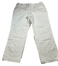 Land s End Women s Fit 1 White Chino Pants Khakis New Size 4