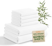 King 6 Pieces 100 Viscose Derived from Bamboo Sheet Set, Silky Smooth Soft