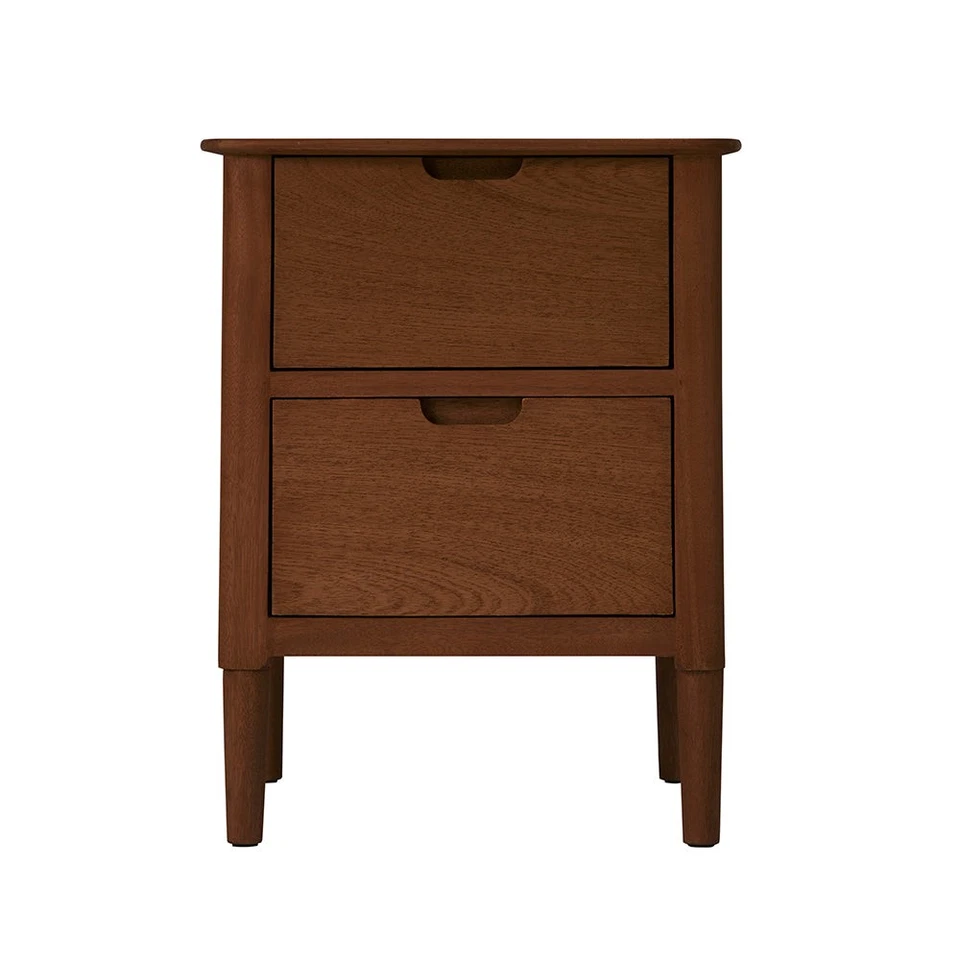 Fishe & Lilly Norway Walnut Wooden 2 Drawer Bedside Table RRP £199.99