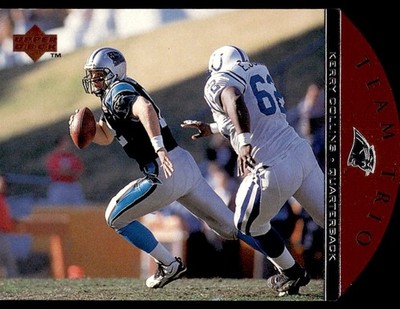 1996 Upper Deck Team Trio Kerry Collins #TT21 Carolina Panthers