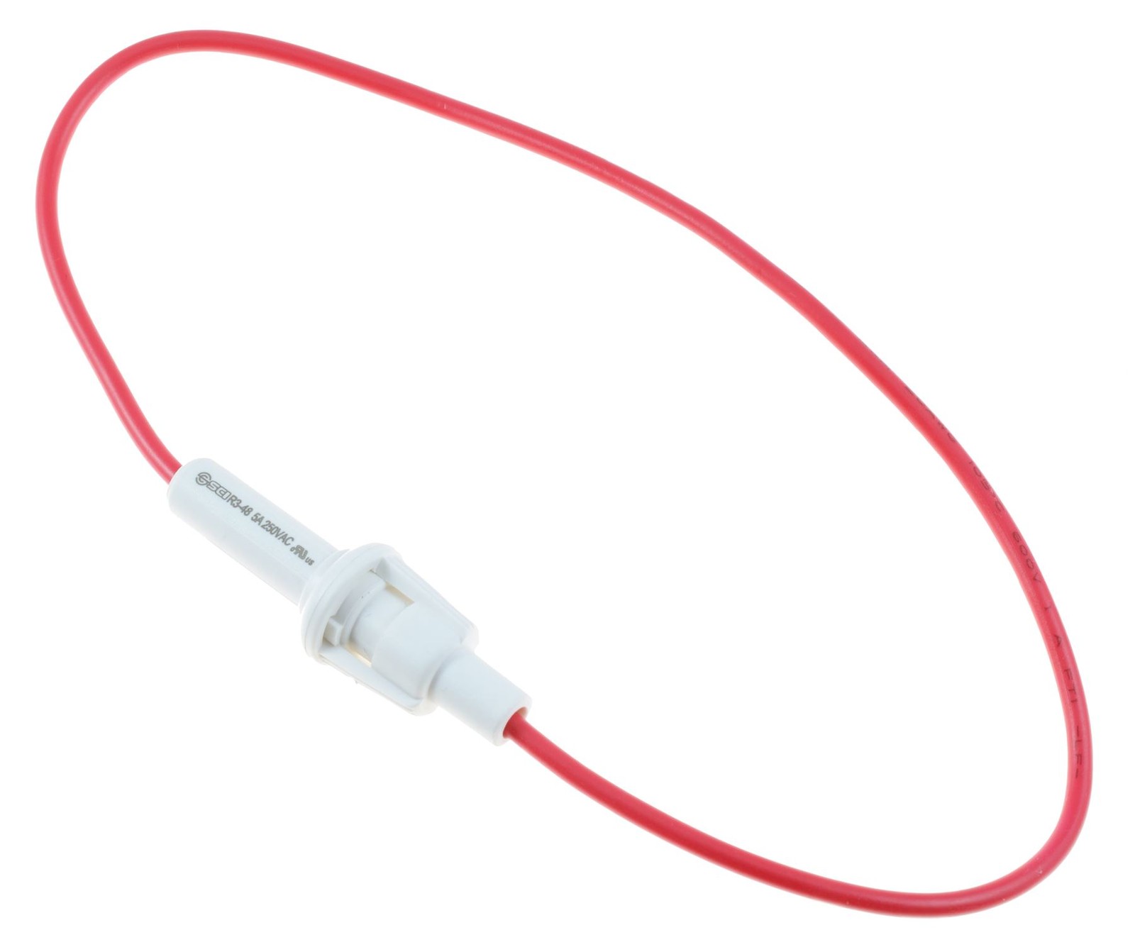 White 20mm Inline Fuse Holder 5A 250V R3-48