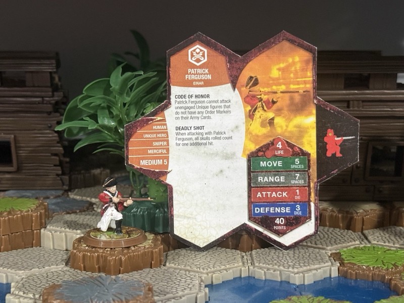 Heroscape Patrick Ferguson Official C3V Factory Made Figure & Card