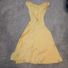 New NWT BHLDN Yellow Satin Dress Size Small