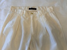 NEW Vintage Gianni Versace Pleated Pants Ivory Slight Sheen MIAMI VICE