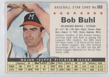 1961 Post Bob Buhl (Perforated) #103 b7j