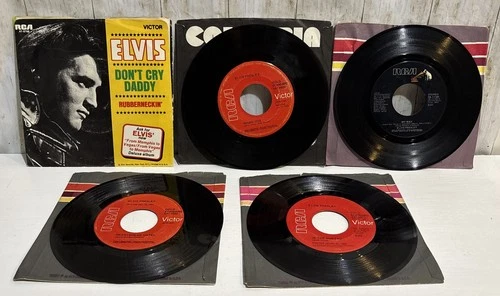 Elvis Presley 45s lot of 5 Rubberneckin’ Don’t Cry Daddy In The Ghetto Hound Dog