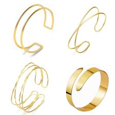 Gold Arm Cuff Jewelry for Women Adjustable Arm Cuffs Upper Bracelet Dainty Mi...