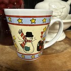 GW Folk Art Santa Claus, Reindeer, Christmas Tree Mug/Cup Holiday China — photo 3