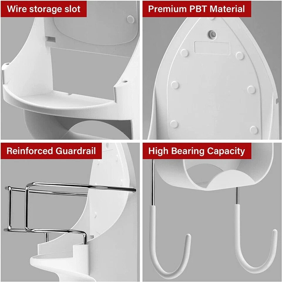 Bügel Brett Aufbewahrung Halter Aufhänger Wandhalterung Schrank Tür Regal Heim - Bild 4 von 4