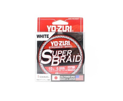 Yo Zuri Duel P.E Linie Super Braid 150YDS 10Lbs 0.15mm White R1256-W 1800