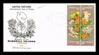 Dr Jim Stamps Marshall Islands Fdc Christmas 1986 Setenant Block Monarch Size