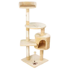 LARGE CAT TREE ACTIVITY CENTRE MULTILEVEL SCRATCHING POST 133CM CLIMBING TOWER