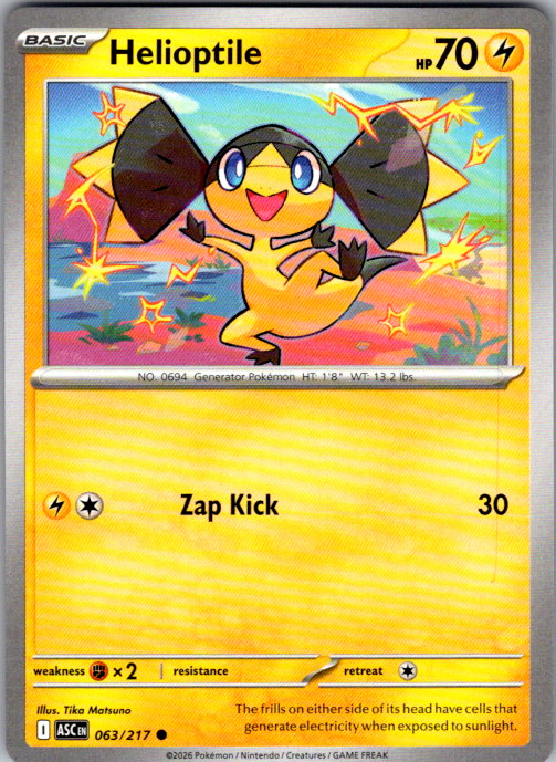 Helioptile Common ME: Ascended Heroes 063/217 NM AH-EC06