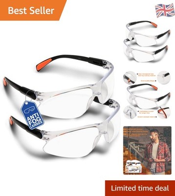 Leichte Schutzbrille - 2er Pack mit universeller Passform & vollem Augenschutz