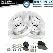Front & Rear Brake Pad & Rotor Kit Ceramic Fits 2020 Mercedes-Benz GLA250