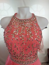 Morilee Size8 (Above Knee)coral  Gemtop Skirt With Overlay Gown .gemskirt Front