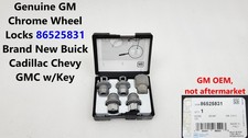 Genuine GM Chrome Wheel Locks 86525831 Brand New Buick Cadillac Chevy GMC w/Key